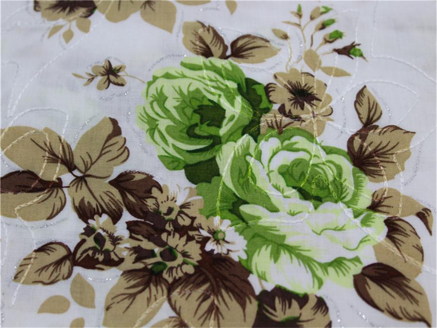 RAYON EMB PRINT WITH METALLIC