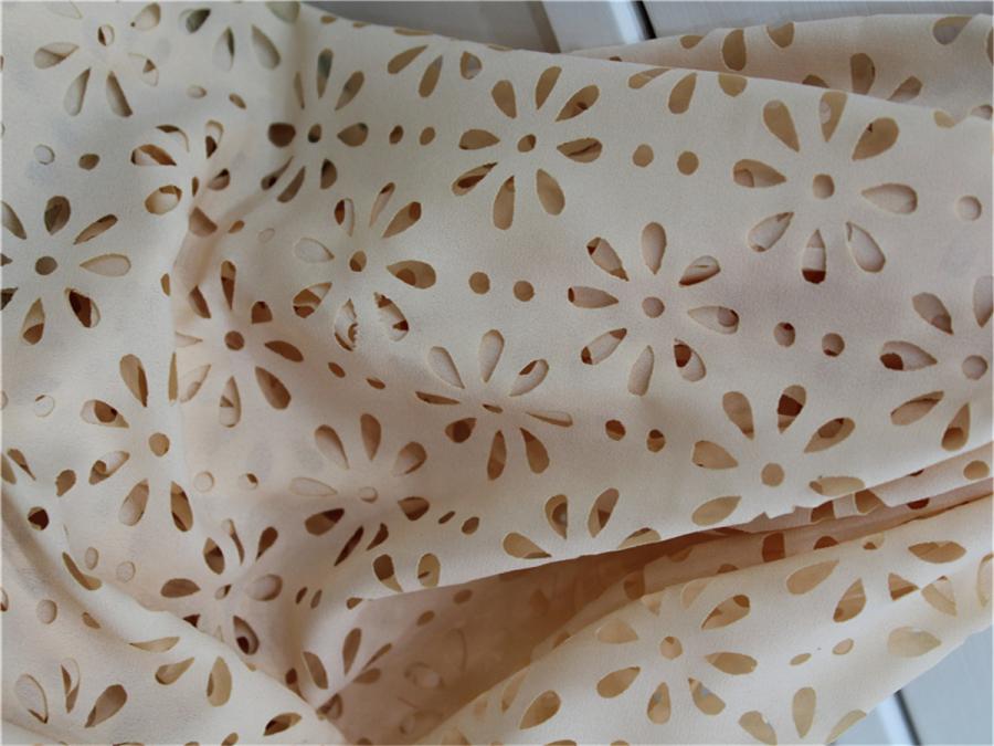 WOOL DOBBY LAZER CUT PLAIN DYE